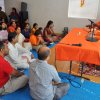 Poojya Swamiji and Ma at the Q and A Session